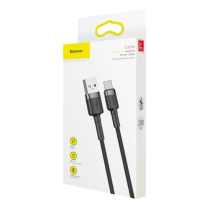 BRAIDED CABLE BASEUS USB TO TYPE-C 3A 1M BLACK