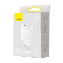Baseus Quick Charger 30w Triple White Loader
